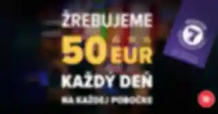 Žrebujeme 50 EUR každý deň!