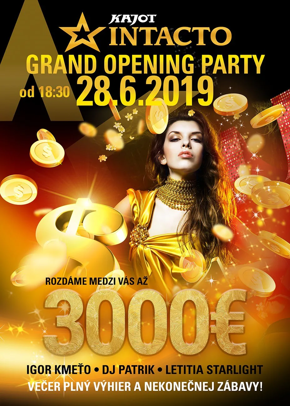GRAND OPENING PARTY KAJOT INTACTO ŠAMORÍN – 28.6.2019 od 18:30