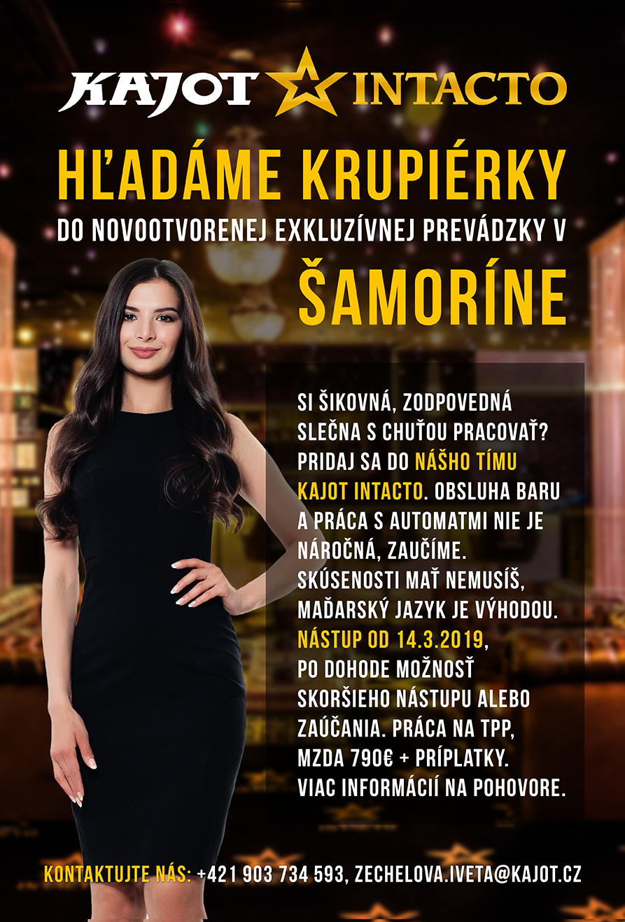 Hľadáme krupiérky