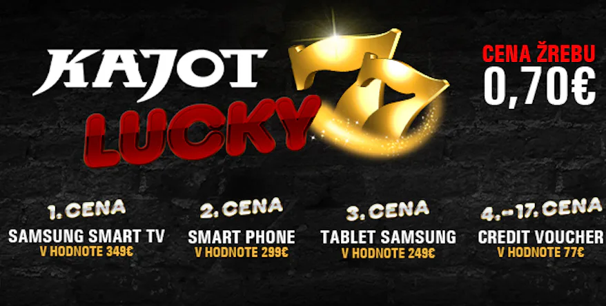 JEDINEČNÁ VECNÁ ŽREBOVÁ LOTÉRIA KAJOT LUCKY 77